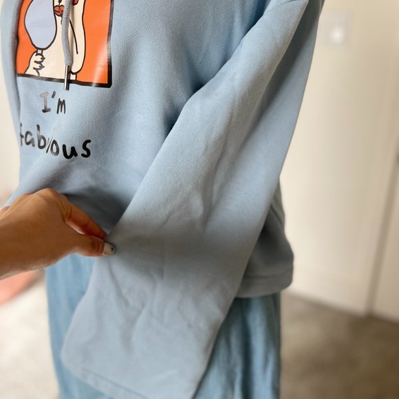 Cute Baby Blue Hoodie PROB - Picture 3 of 7